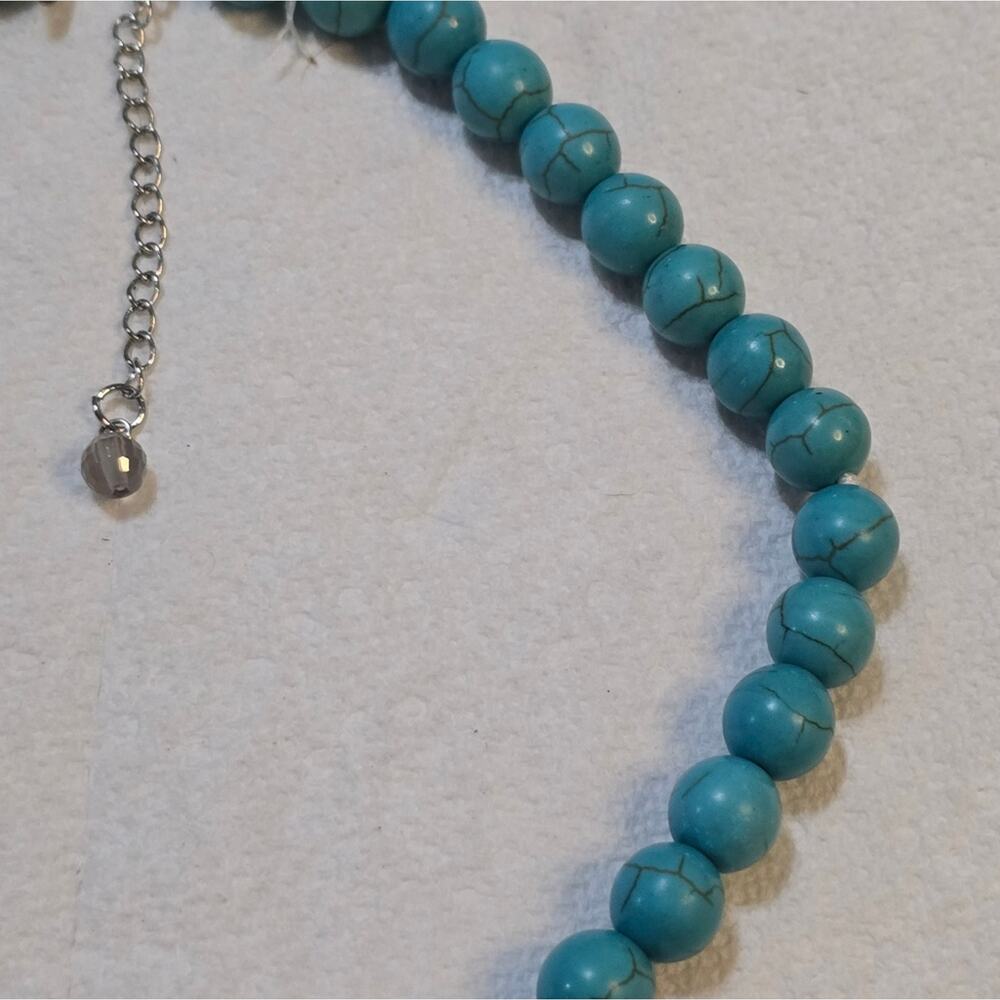 Lia Sophia Kiam RHYTHMIC Necklace $158 Turquoise, Agate, Crystals, & Glass Bead - Picture 7 of 11